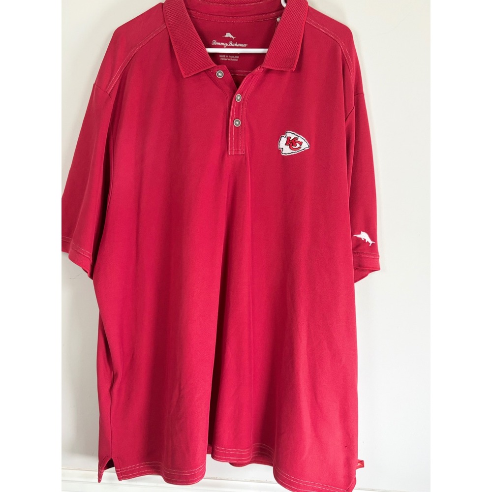 Tommy Bahama Kansas City Chiefs Polo Shirt Mens XXXL Red Short Sleeve NFL